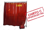 Сварочная ПВХ штора «Скрин ШС-3» 1400×3000, красный